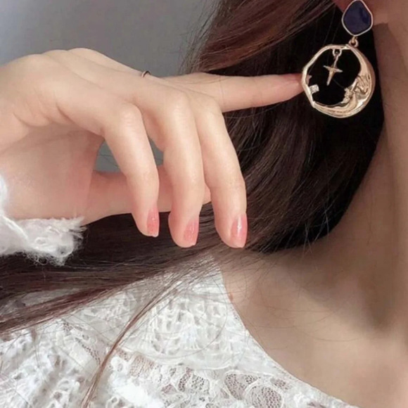 2/$30🌵 Starry Night Crescent Moon Earrings Gothic Celestial Boho Jewelry NEW - Picture 10 of 12